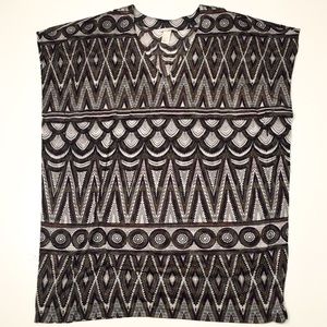 H&M sheer mixed pattern tunic size small